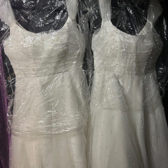 Voodoo Vixen Betsy Bridal Tulle and Pearl Tea length Dress - Picture 5 of 7